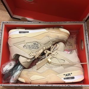 Off-white sail Jordan 4s